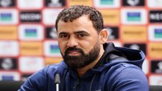 TASHKENT, UZBEKISTAN - FEBRUARY 28: Coach Emad Mohammed of Iraq attends the pre-match press conference for the AFC U20 Asian Cup Uzbekistan 2023 at Bunyodkor Stadium on February 28, 2023 in Tashkent, Uzbekistan. (Photo by Zhizhao Wu/Getty Images)
