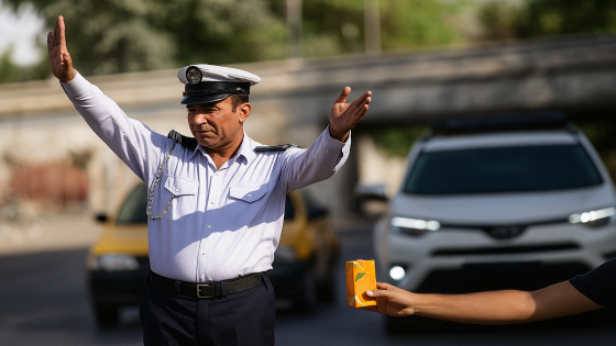 رشوة صندوق العصير” تتسبب بطرد وسجن منتسبين في مديرية المرور