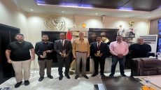 كرم رئيس مجلس أدارة نادي الصيد الاستاذ حسنين فاضل معله كوكبة من الصحفيين المتميزيين