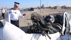 بالفيديو حادث سير مأساوي بسبب السرعة الشديدة وعدم الانتباه على طريق بغداد ديالى