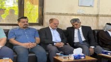 حضور نقيب الصحفيين العراقيين الزميل مؤيد اللامي مجلس عزاء شقيق رئيس تحرير جريدة الدستور