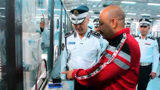 بالفيديو لمتابعة الخدمات المقدمه للمواطنين ومراحل البناء والاعمار في مواقع تسجيل المركبات ،