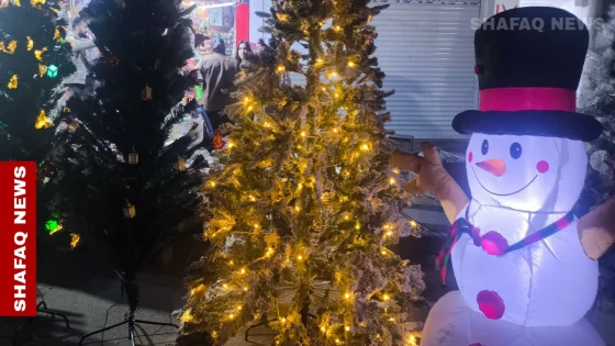 كركوك تستعد لعيد الميلاد عبر لوحة فريدة تجمع الماضي بالحاضر