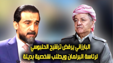 البارزاني يبلغ القوى السنية رفضه ترشيح الحلبوسي ويطالب ببديل