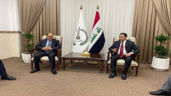 نقيب الصحفيين العراقيين من الموصل يلتقي محافظ نينوى ويبحثان دعم الأسرة الصحفية