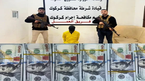 مصرع سائق واعتقال شخص بحوزته 70 ألف دولار مزيف في كركوك