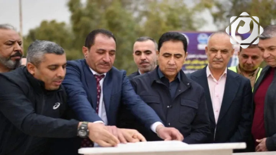 الدخيل يضع حجر الأساس لمشروع مجسر الـ 95 في الموصل
