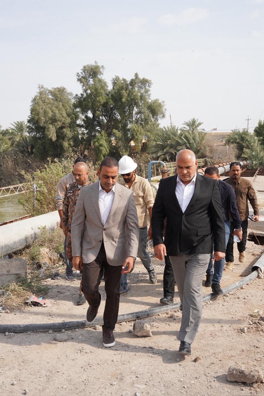 العامري يتفقد مشروع جسر أبو فلوس في أبي الخصيب ويوجه بتسريع وتيرة العمل 2 WhatsApp Image 2026 02 19 at 12.47.28 PMل