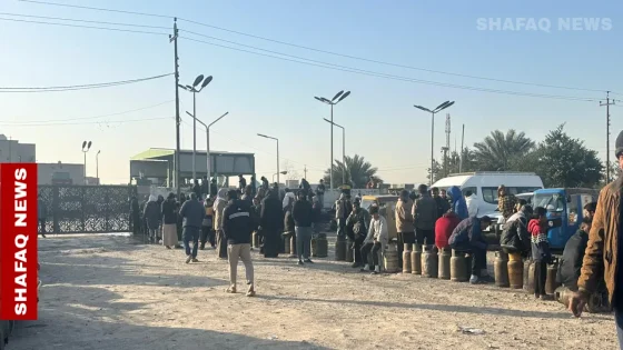 طوابير طويلة للحصول على غاز الطبخ