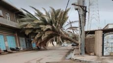 رياح عاتية تضرب الأنبار وتسقط أعمدة الكهرباء في الفلوجة وحديثة