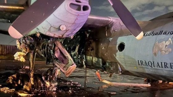 صاروخ يدمر طائرة نقل عسكرية من طراز “انتونوف” تابعة للقوات الجوية العراقية في مطار بغداد والدفاع تتوعد بـ”رد حازم”