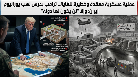 عملية عسكرية معقدة وخطيرة للغاية..ترامب يدرس نهب يورانيوم إيران: وإلا “لن يكون لها دولة”