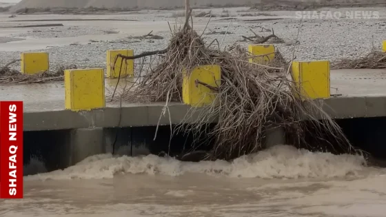 سيول تجرف شاحنة محمّلة بـ”فول الصويا” شرق صلاح الدين