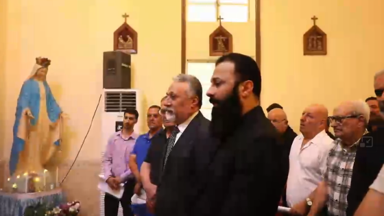 نائب رئيس مجلس محافظة البصرة اسامة عبدالرضا السعد يحضر القداس الذي أقيم على جنازة ممثل الطائفة المسيحية جلال دانيال رحمه الله وذلك في كنيسة مار أفرام للكلدان الكاثوليك في محافظة البصرة.