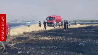حرائق متزامنة في 7 مناطق بنينوى