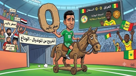 صفر باليد حصان …العراق يدفع ثمن أخطائه ويودّع المونديال بخماسية سنغالية موجعة