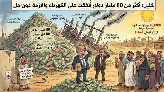 خليل: أكثر من 80 مليار دولار أُنفقت على الكهرباء والازمة دون حل