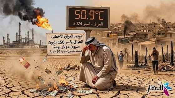 مرصد بيئي: العراق يخسر 150 مليون دولار عن كل يوم تتجاوز فيه الحرارة 50 مئوية