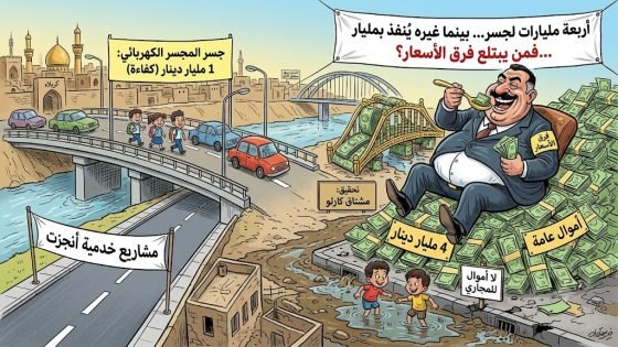أربعة مليارات لجسر… بينما غيره يُنفذ بمليار …فمن يبتلع فرق الأسعار؟ \ تحقيق : مشتاق كارلو
