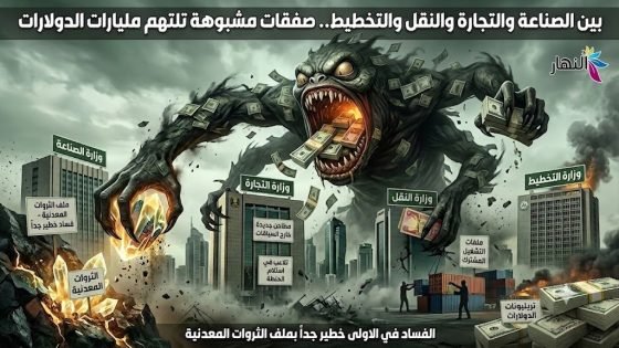 بين الصناعة والتجارة والنقل والتخطيط.. صفقات مشبوهة تلتهم مليارات الدولارات وفساد الاولى خطير جداً بملف الثروات المعدنية”