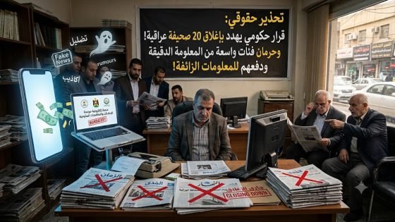 مركز حقوقي يحذر من إغلاق 20 ‏صحيفة عراقية جراء قرار حكومي