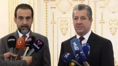 مسرور بارزاني والحلبوسي يؤكدان من أربيل دعم الزيدي لمواجهة التحديات وتجاوز المرحلة