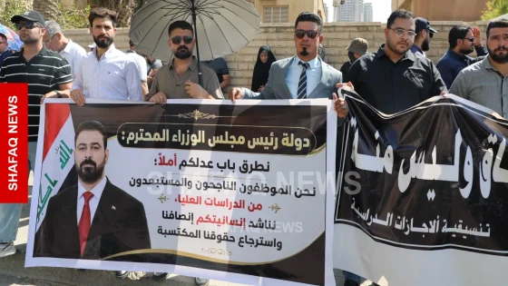 موظفون يتظاهرون في بغداد احتجاجاً على منعهم من إكمال الدراسة