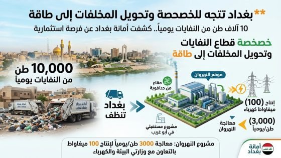 10 آلاف طن من النفايات يومياً.. بغداد تتجه للخصخصة وتحويل المخلفات إلى طاقة
