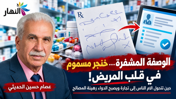 الوصفة المشفرة… خنجر مسموم في قلب المريض! | عصام حسين الحديثي