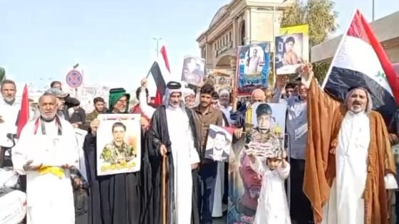 عوائل شهداء الحشد تتظاهر في البصرة للمطالبة بقطع الأراضي