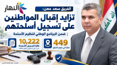 الفريق سعد معن: تزايد إقبال المواطنين على تسجيل أسلحتهم